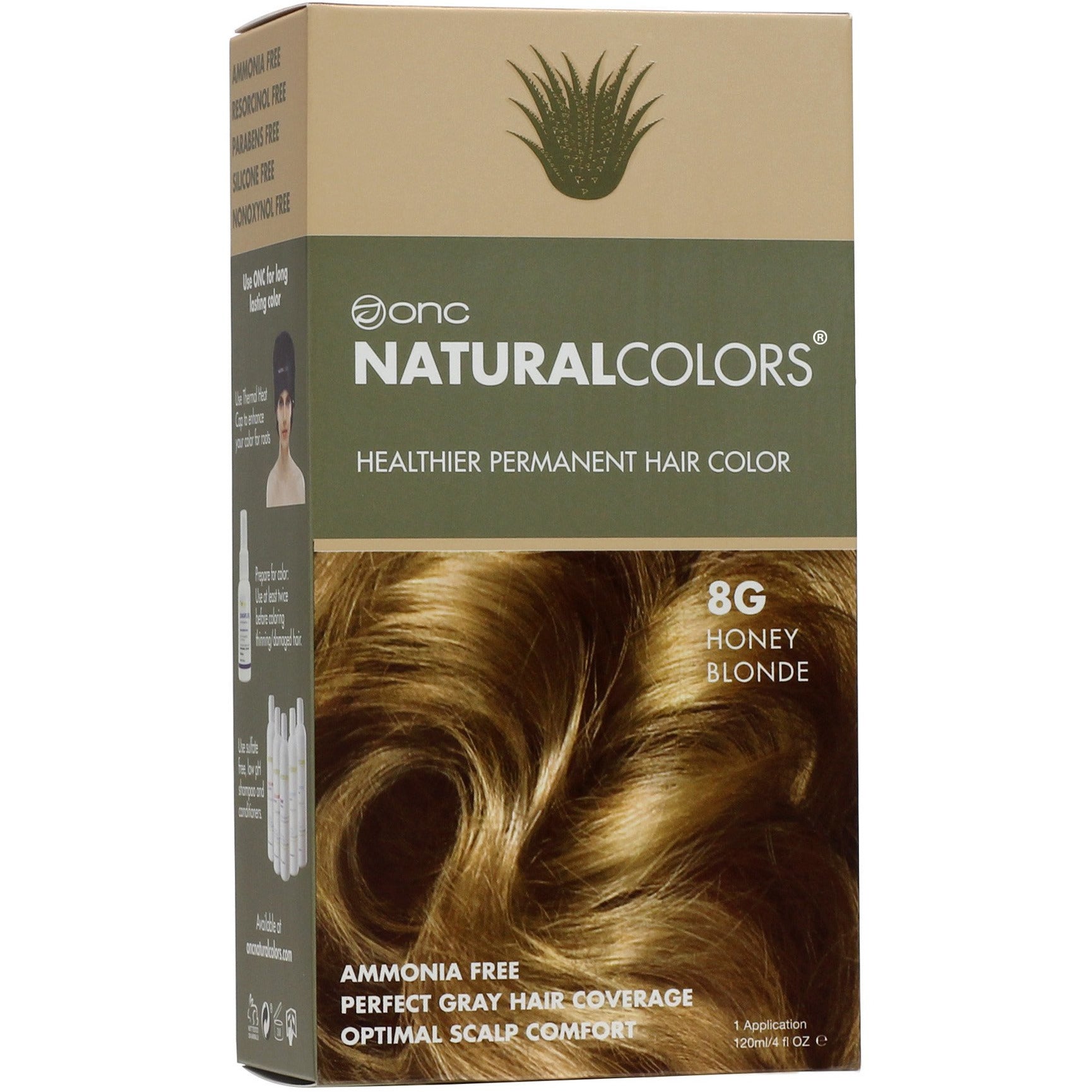 8G Honey Blonde Heat Activated Hair Dye With Organic Ingredients - 120 ml (4 fl. oz)
