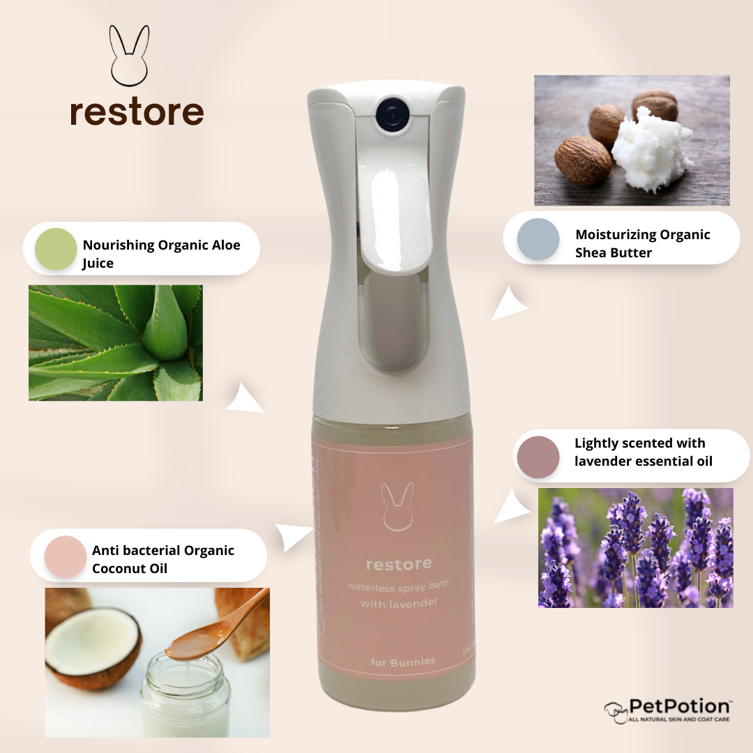 Restore Bunny, Organic, No Rinse, Waterless, Misting Spray Shampoo  5.5 oz