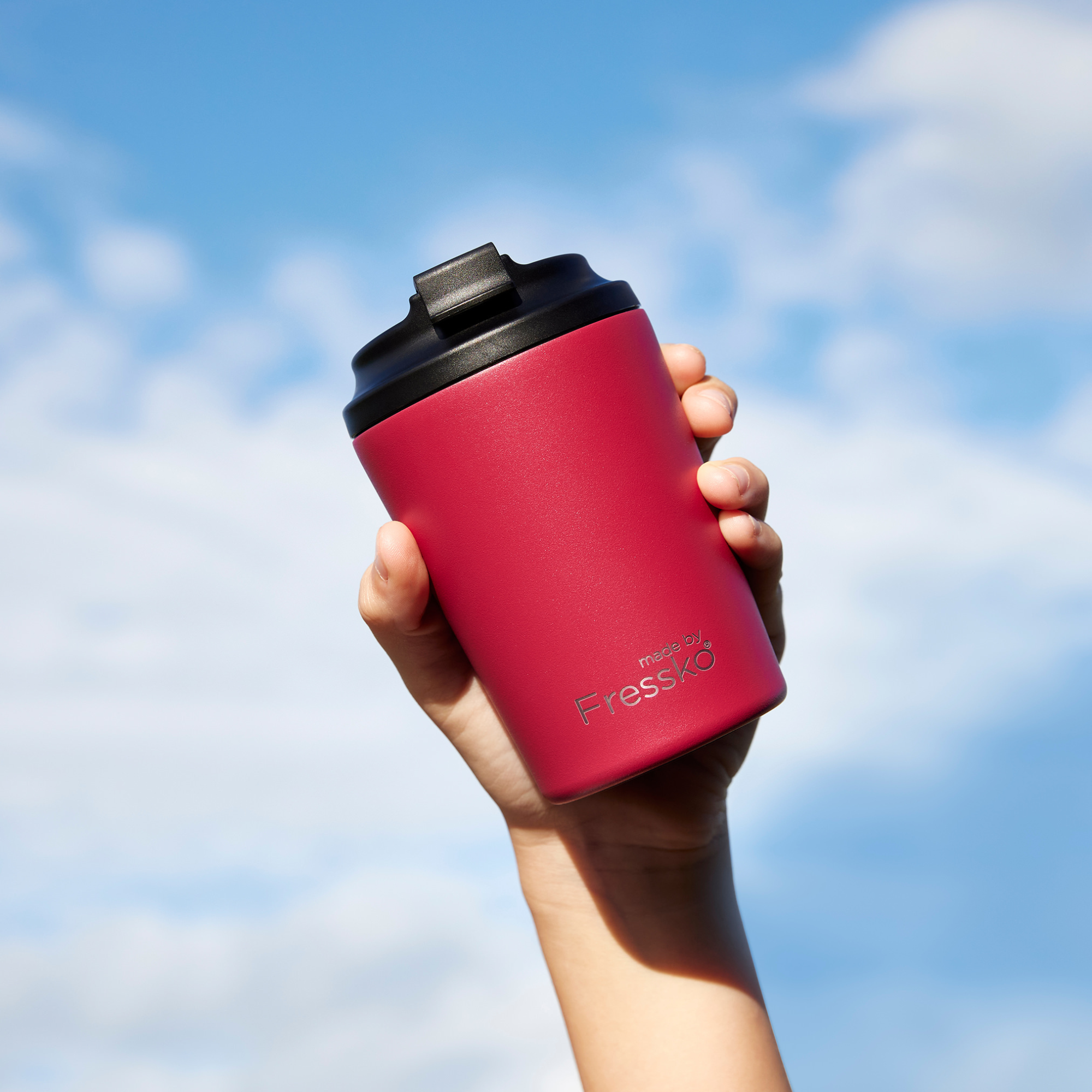 Insulated Bino Coffee Cup | Rouge, 8 oz