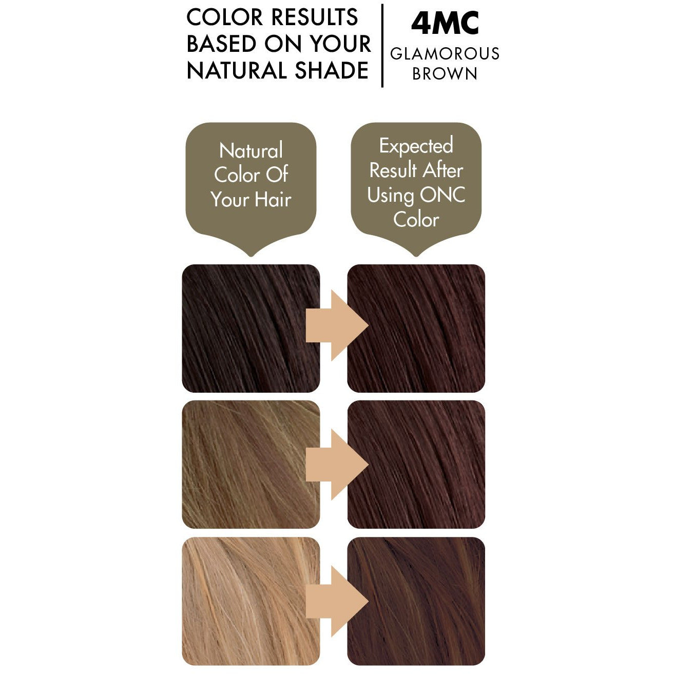 4MC Glamorous Brown Heat Activated Hair Dye With Organic Ingredients 120 ml - (4 fl. oz)