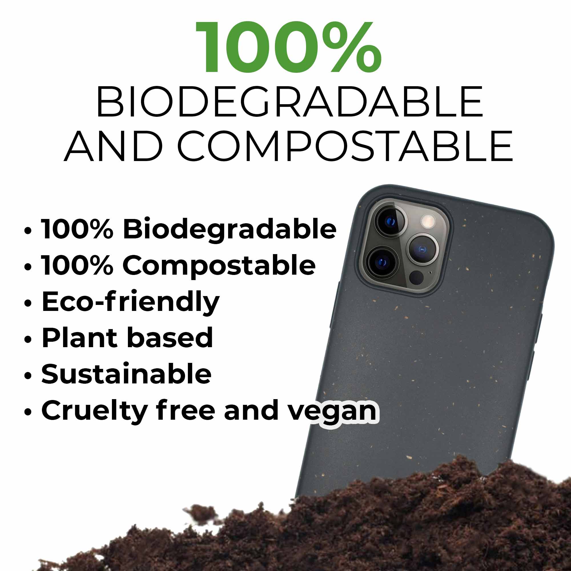Ocean Turtle -  Biodegradable phone case - Ocean Blue and Black