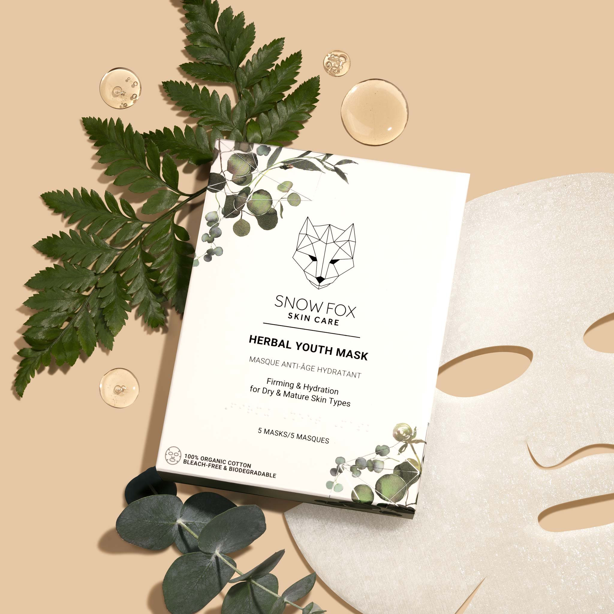 Herbal Youth Facial Mask - 5 Pack