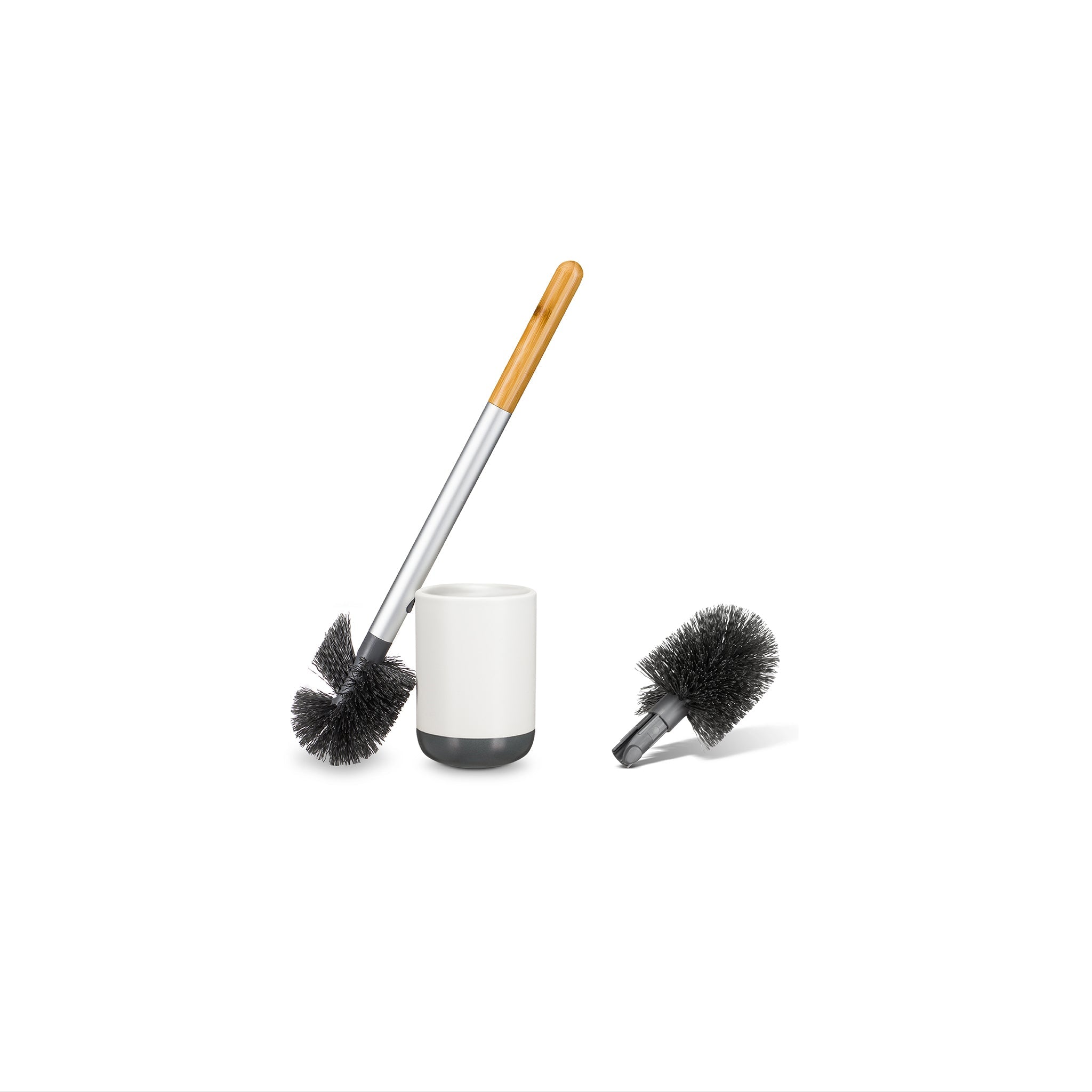 Toilet Brush and Toilet Brush Replacement Head Set