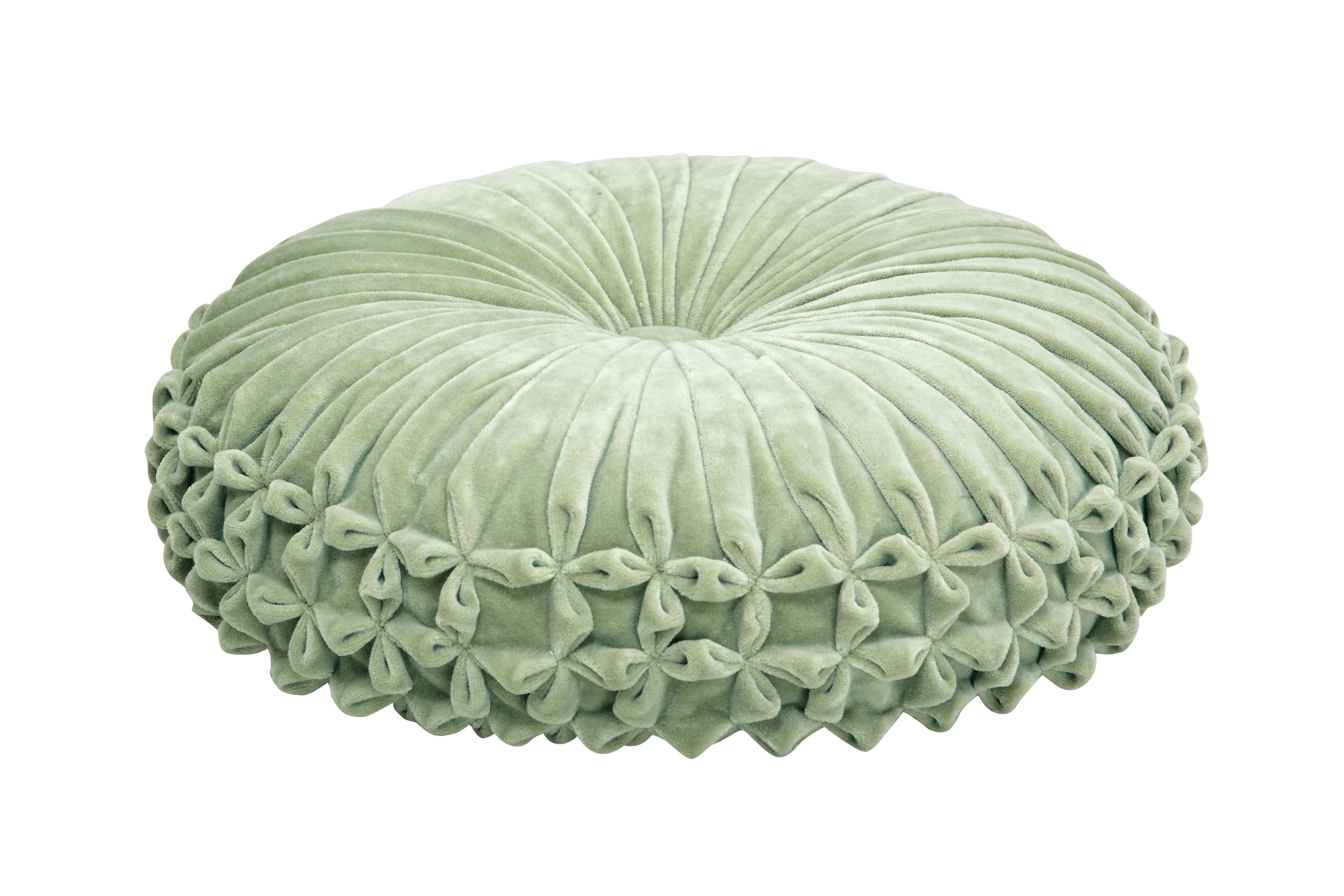 Velvet Round Pillow - Pistachio Green - 16 Inch
