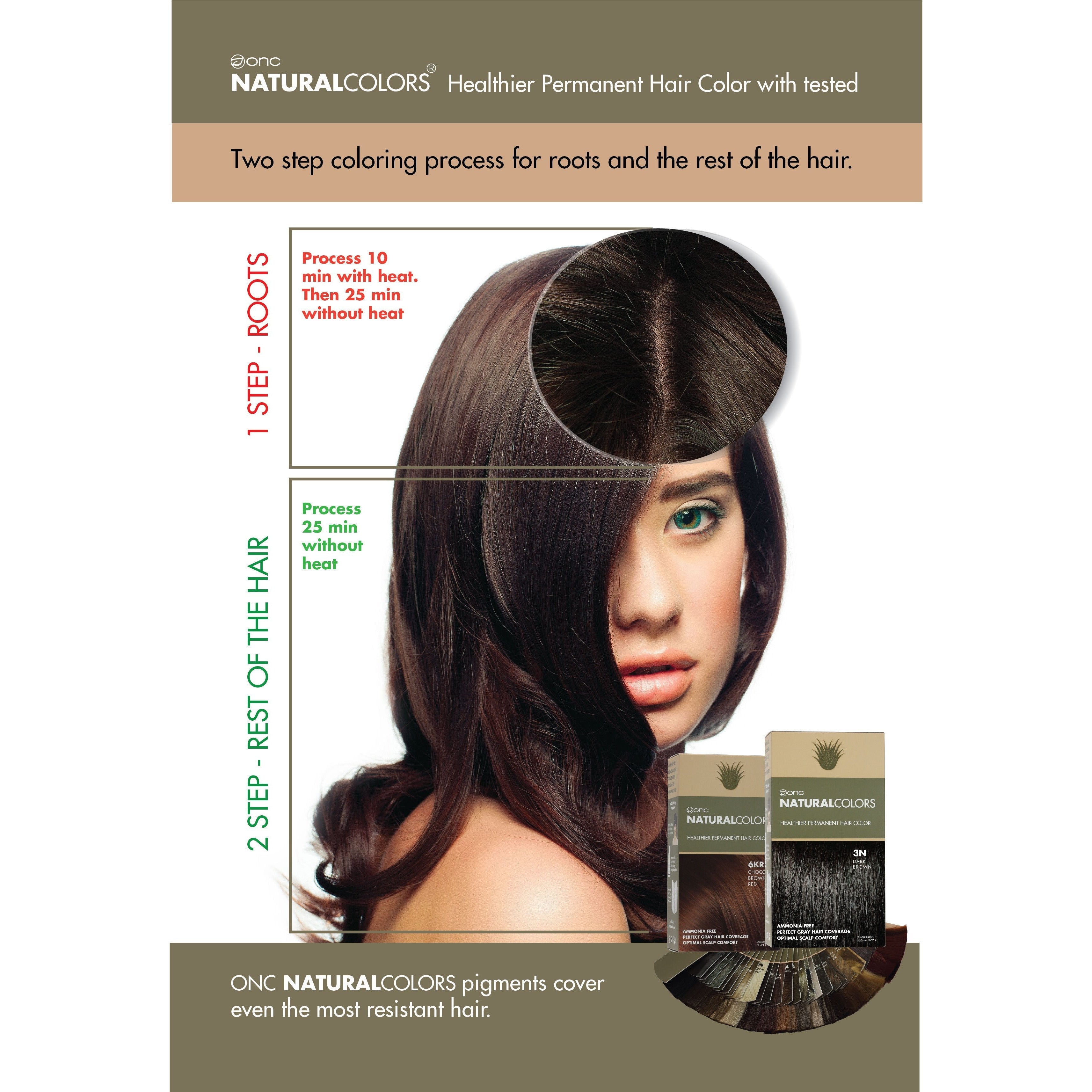 6C Dark Ash Blonde Heat Activated Hair Dye With Organic Ingredients - 120 ml (4 fl. oz)
