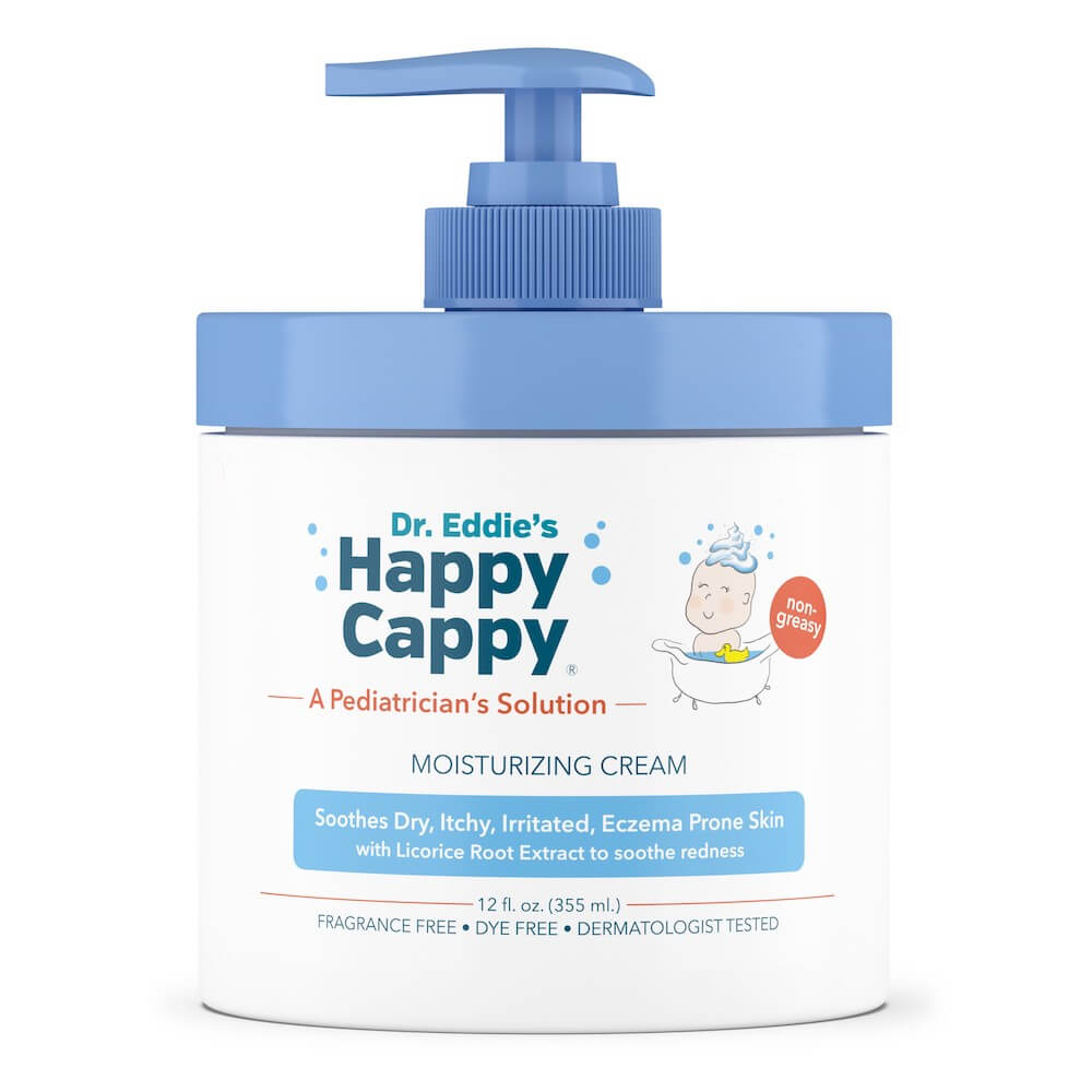 Happy Cappy Moisturizing Cream for Eczema Prone Skin Pump Jar (12 oz)