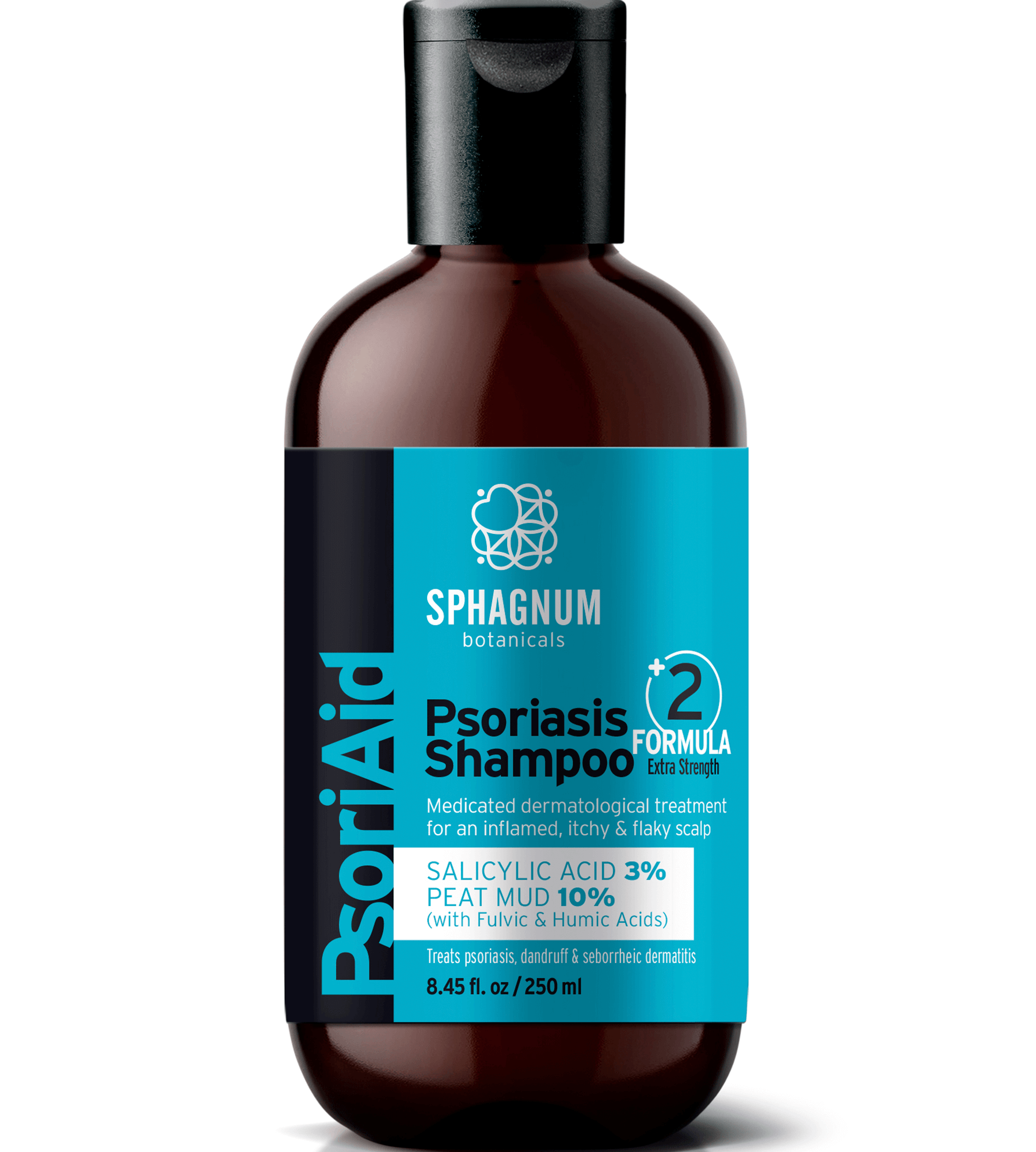 Medicated Psoriasis Shampoo with Salicylic Acid 3% and Peat Mud 10%. 250 ml / 8.45 fl. Oz