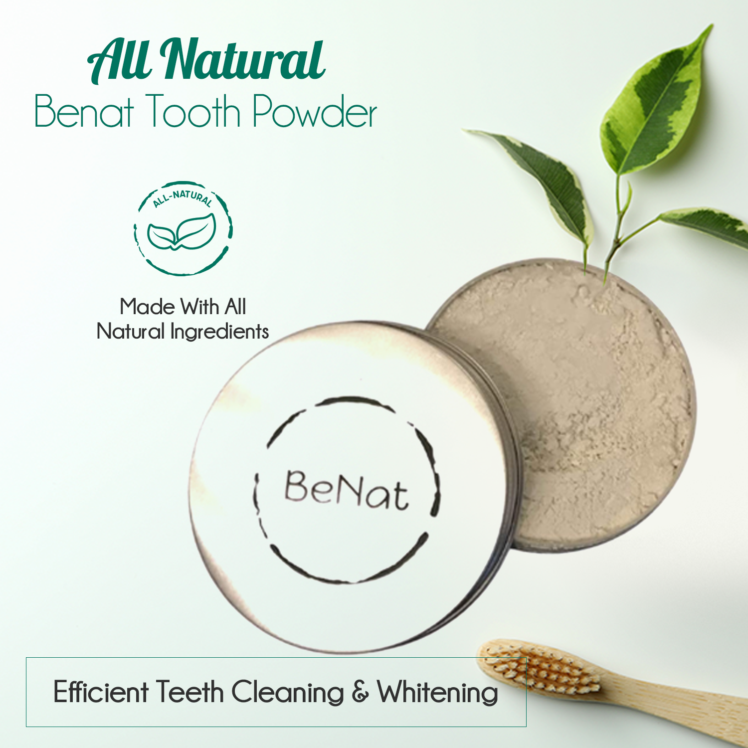 All-Natural Tooth Powder. Eco-Friendly.