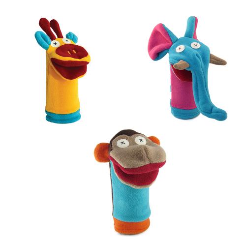 Zoo Friends Hand Puppets - Set of Three