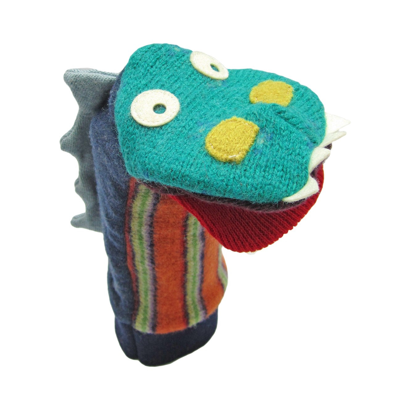Dinosaur Puppet from Reclaimed Wool