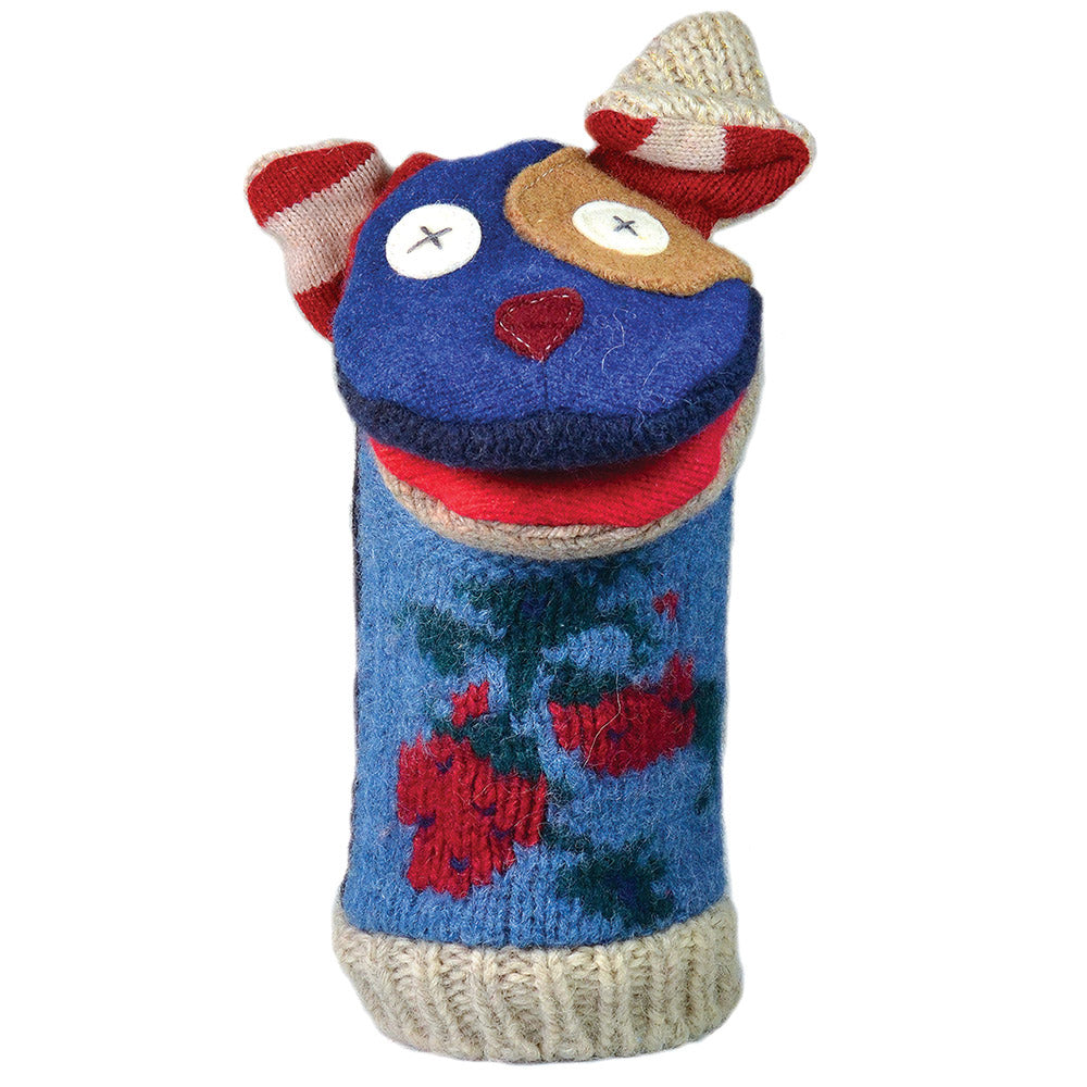 Dog Puppet from Reclaimed Wool