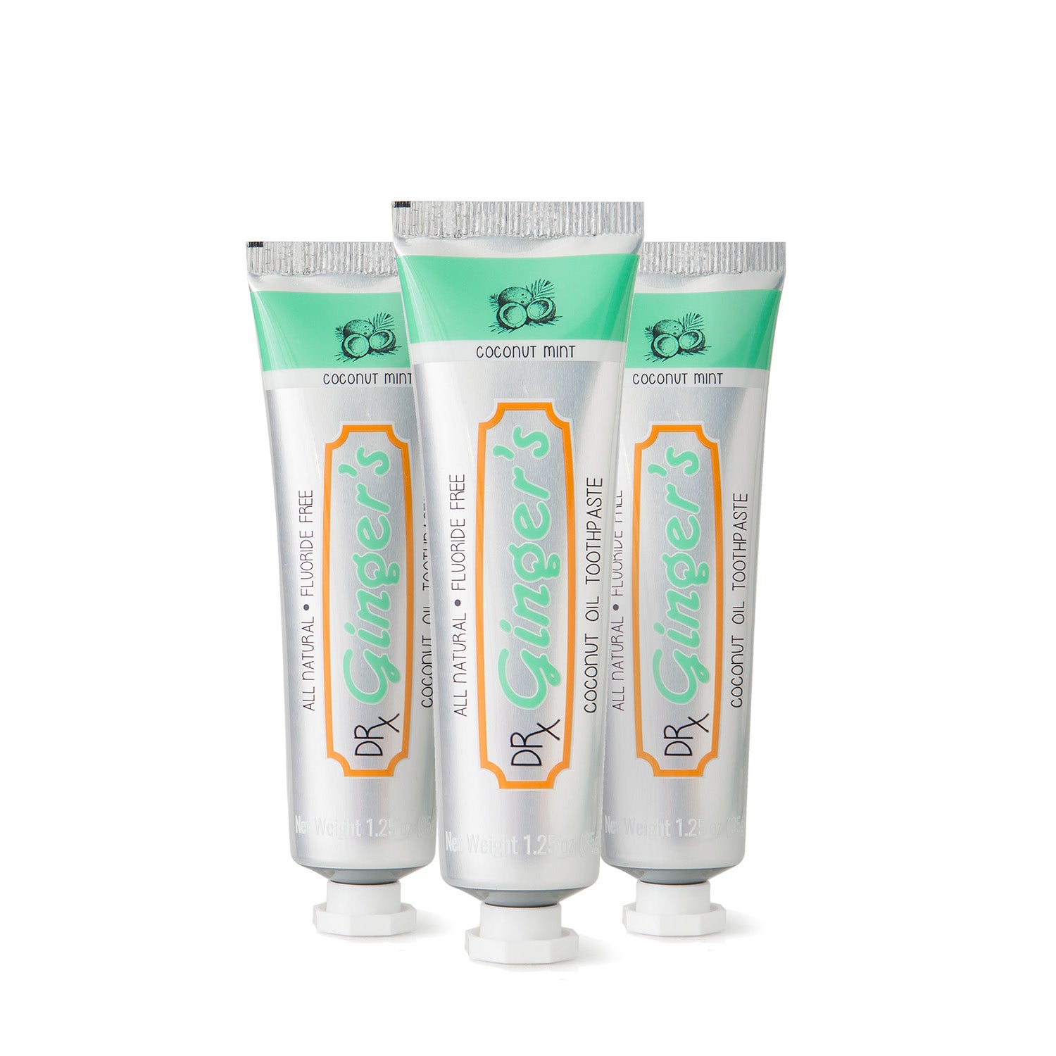 Coconut Oil Toothpaste | 3 Packs, 1.25 oz each