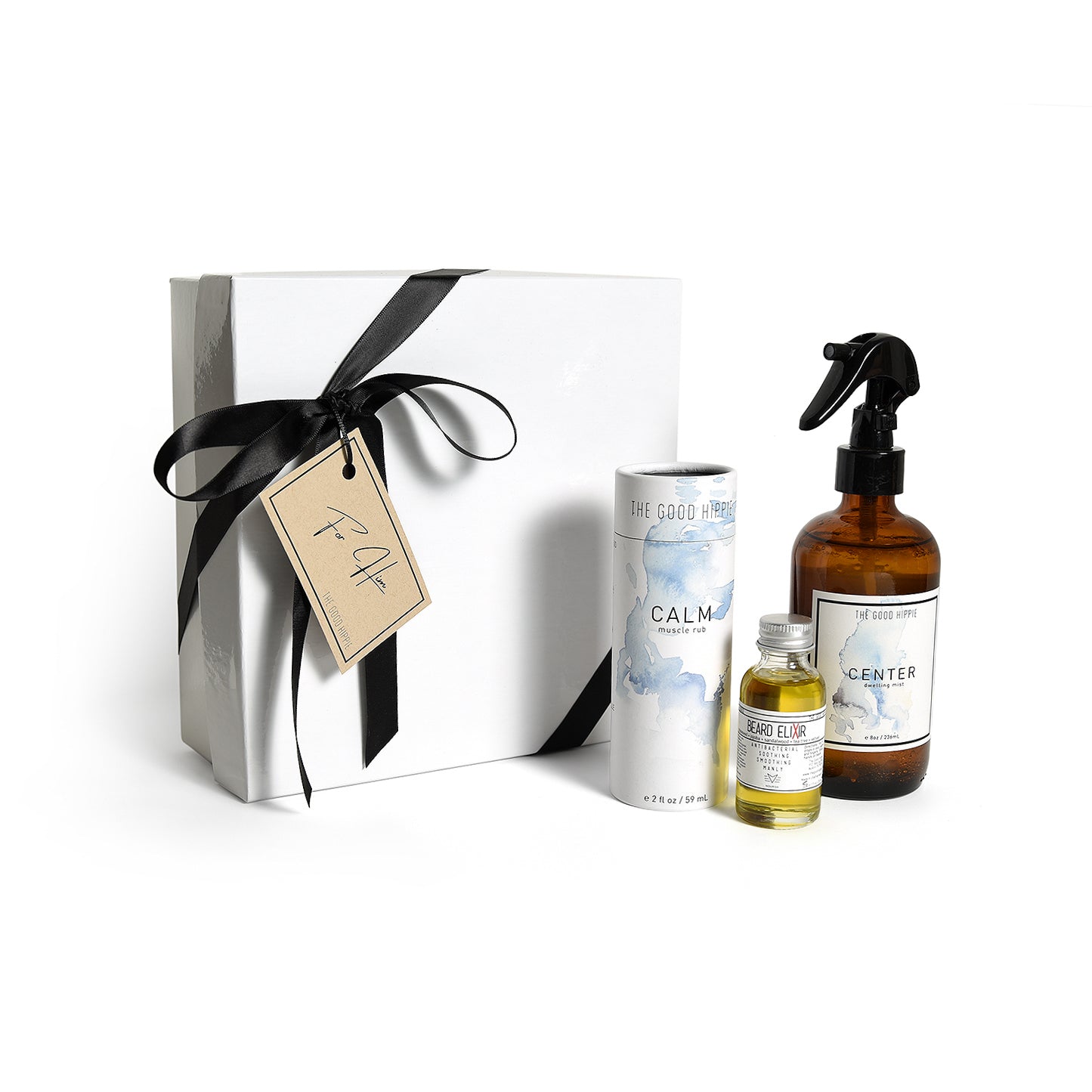 For Him Box | Gift Set with Beard Elixir, Dwelling Mist, Muscle Rub