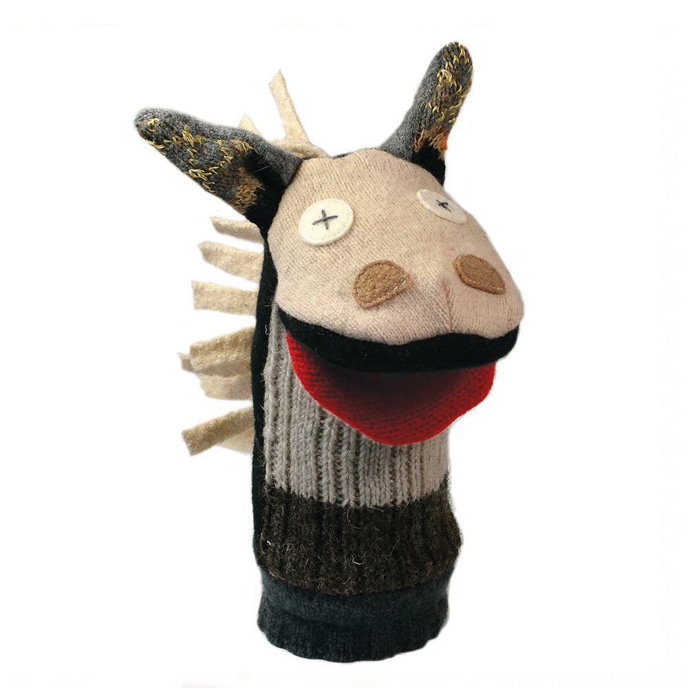 Horse Puppet from Reclaimed Wool