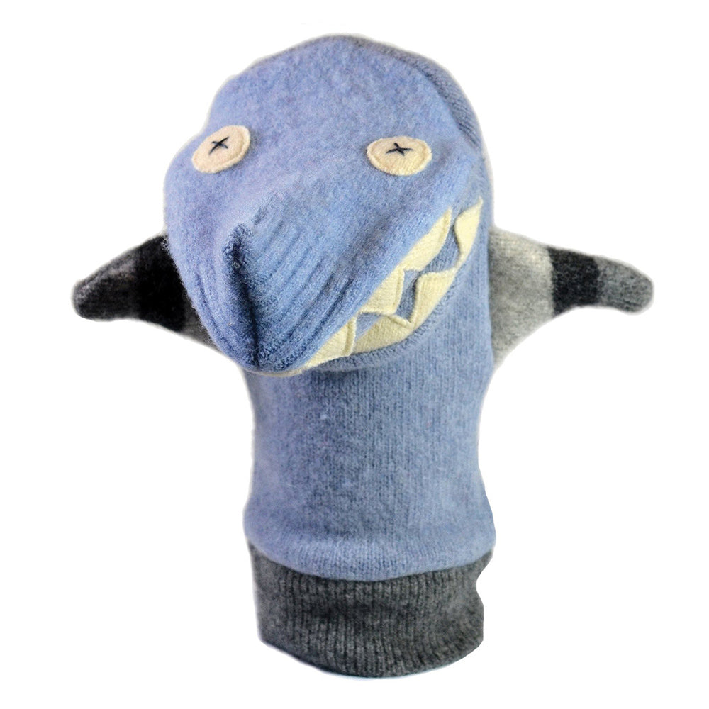 Shark Hand Puppet from Reclaimed Wool