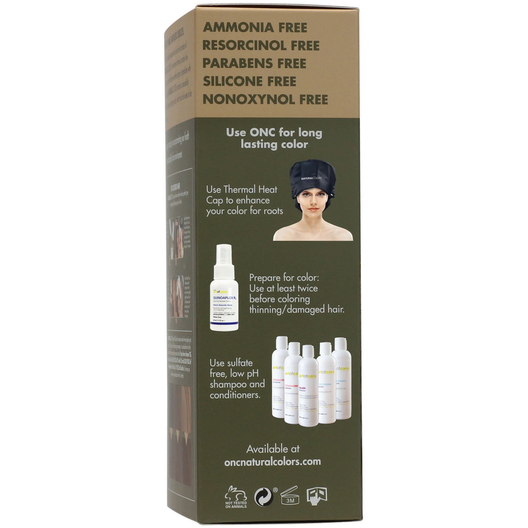 1N Natural Black Heat Activated Hair Dye With Organic Ingredients - 120 ml (4 fl. oz)