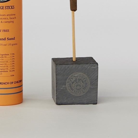 Artisanal Stone Block Incense Holder